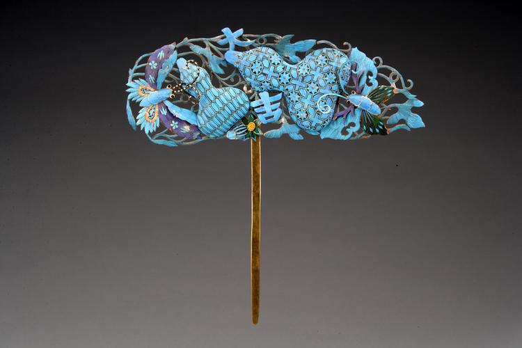 点翠葫芦大吉纹头花