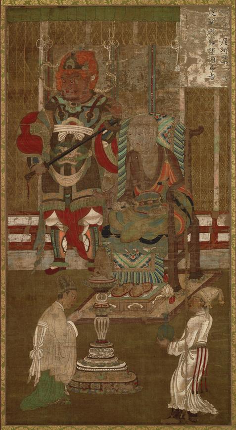 十六罗汉像-賓度羅跋囉惰闍尊者（唐卡布本）