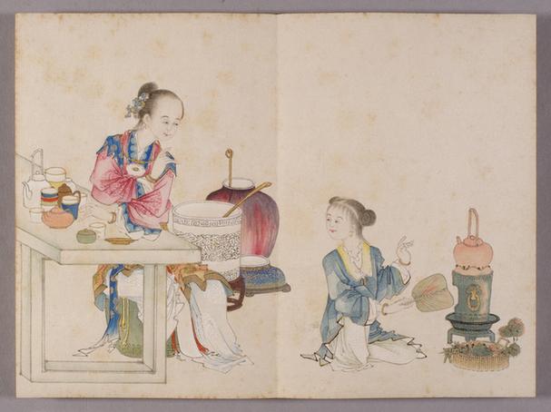 喻兰仕女清娱图册