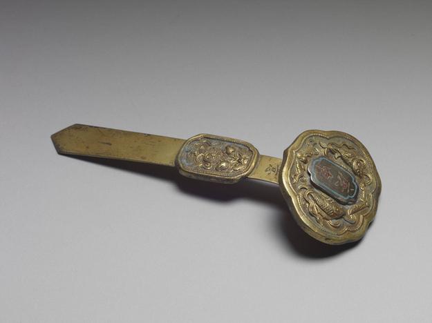 铜镀金十二辰「庚申」如意