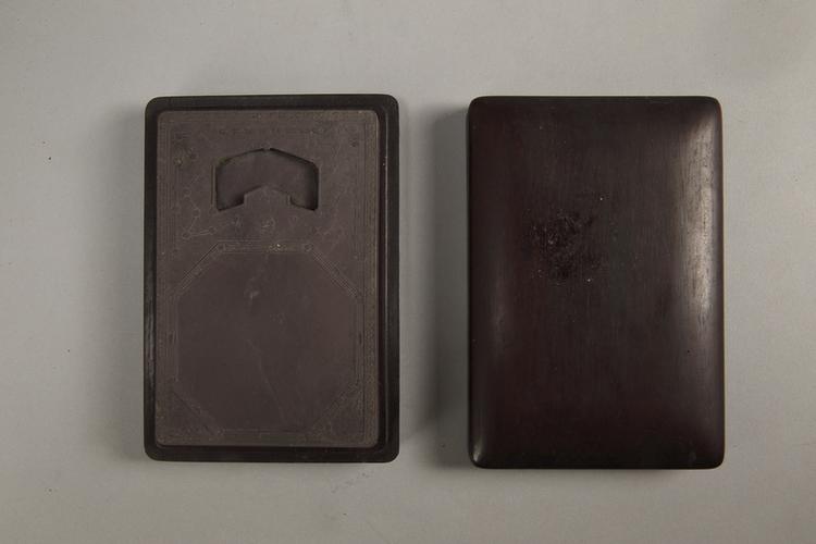 端石河图洛书长方砚