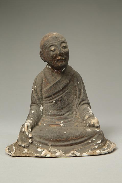 泥塑绘彩罗汉坐像