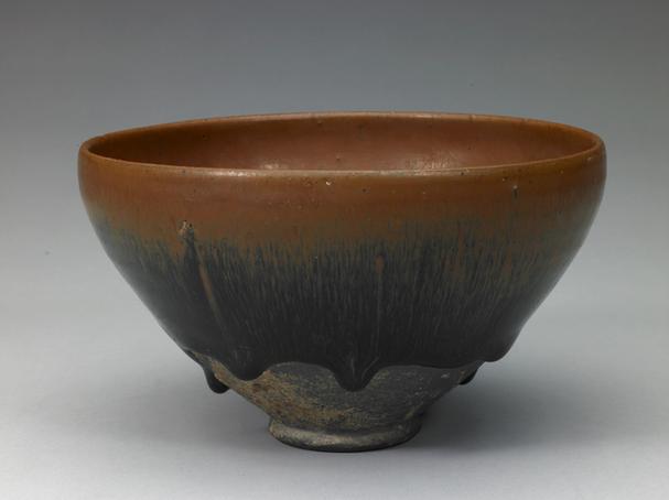 建阳窑黑釉兔毫盏