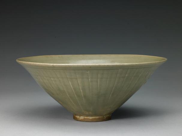 耀州窑青釉印花碗