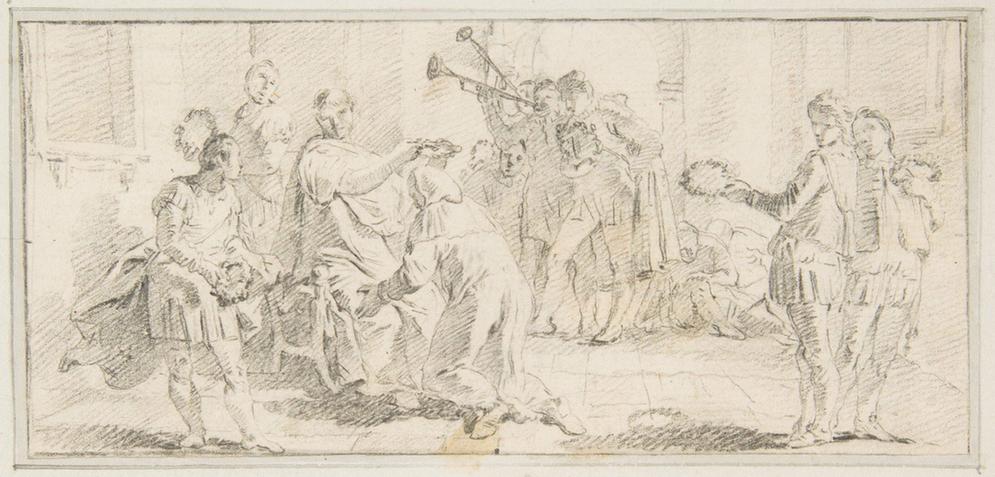 Giovanni Battista Tiepolo--Illustration for a Book Allegorical Scene of Coronation