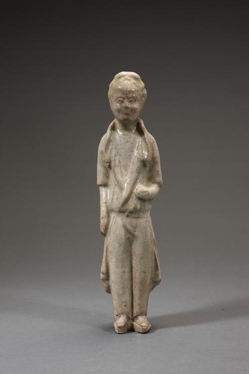 陶白釉胡人俑