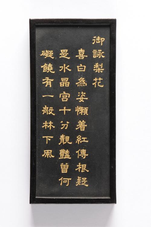 乾隆款御咏花卉诗墨-梨花墨