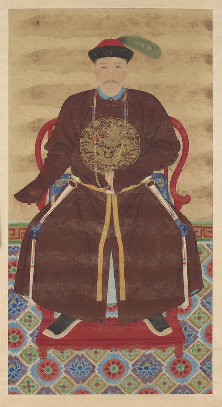 历代帝王贵妃大臣朝服像(八阿哥胤禩)