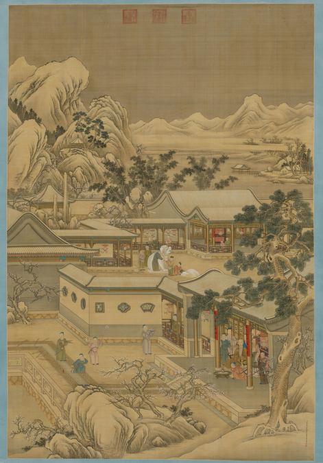 乾隆帝岁朝行乐图轴