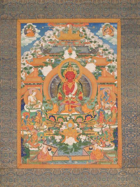 无量寿佛极乐世界唐卡