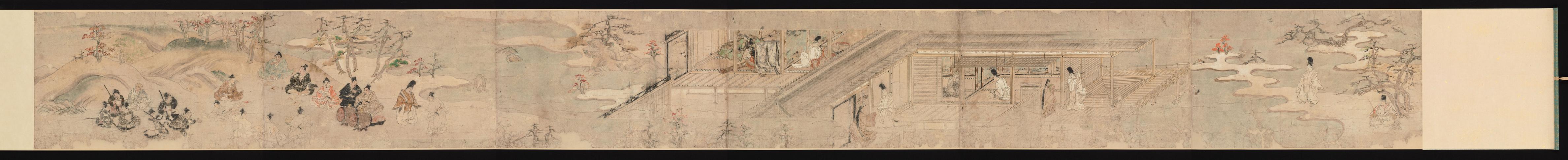 镰仓时代 住吉物语画卷