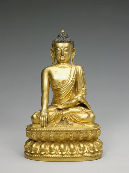 铜鎏金释迦牟尼坐像