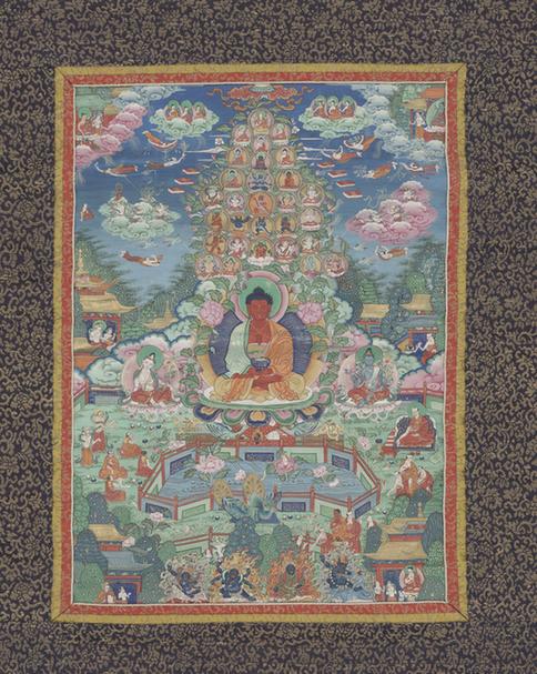 阿弥陀佛极乐世界唐卡