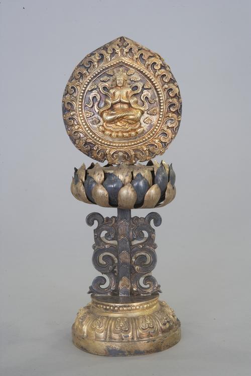 铜镶银七珍-摩尼宝