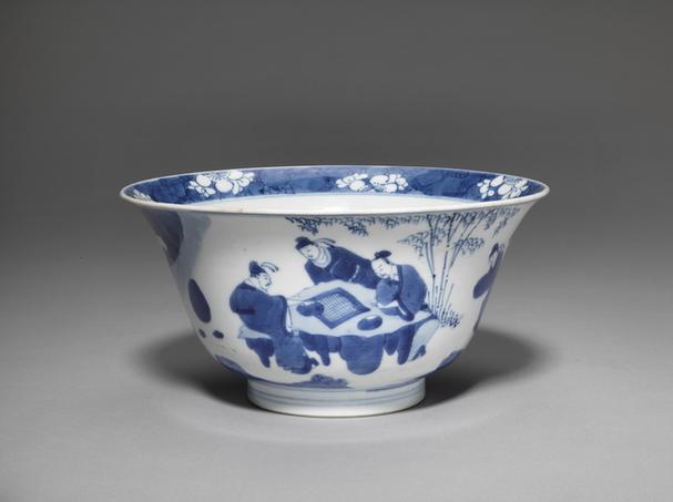 成化款青花人物图碗