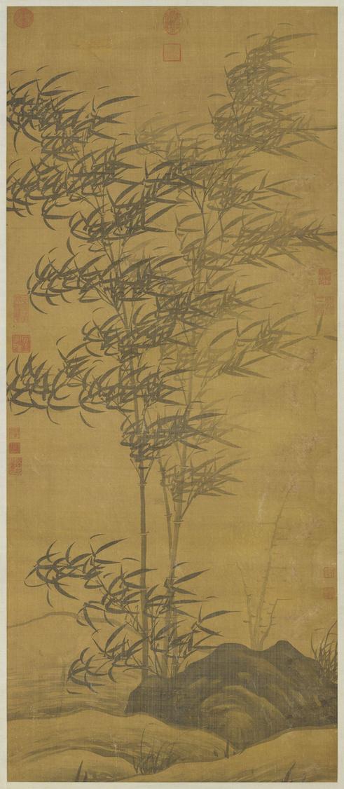 仿倪瓒画墨竹轴