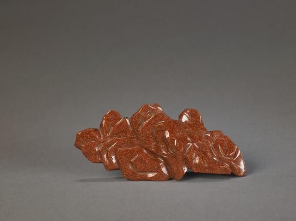 金星玻璃仿天然石式笔架