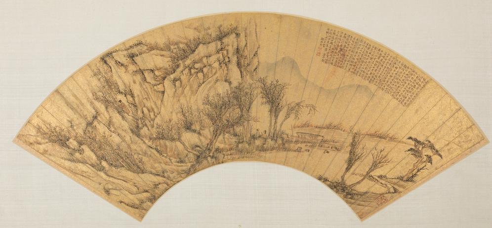 钱穀后赤壁图扇页