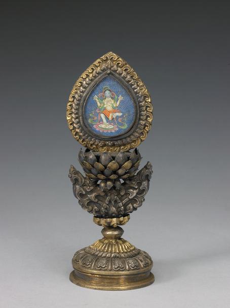 银镀金托画供养菩萨