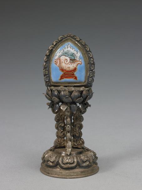 银胎嵌珐琅供养