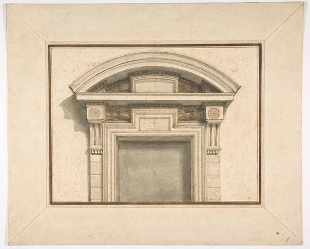 Lorenzo Sarti--Drawing for a Door Frame