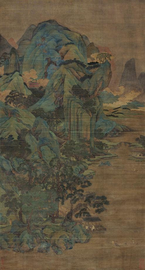 摹赵千里青绿山水