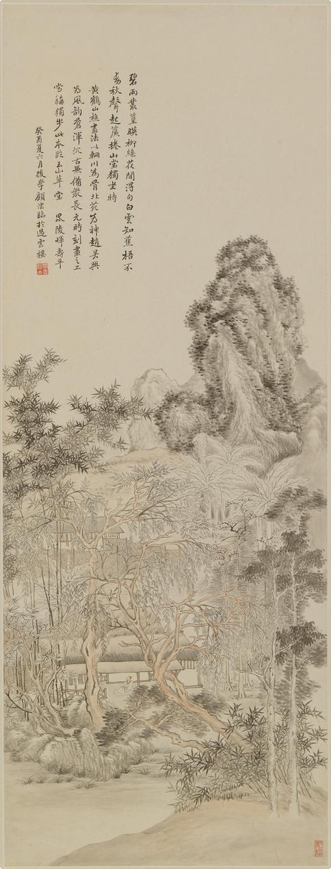 临恽寿平梵林图轴