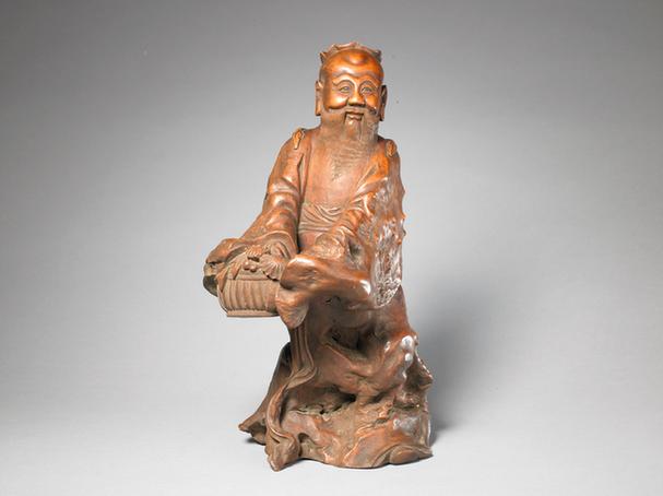 黄杨木雕仙人立像