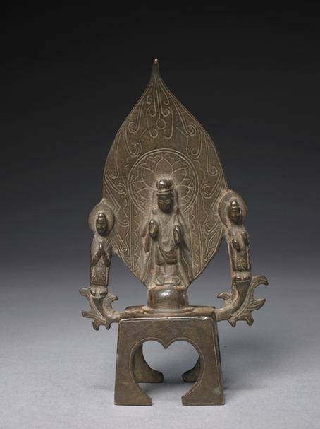 铜杨阑景造一菩萨二胁侍立像