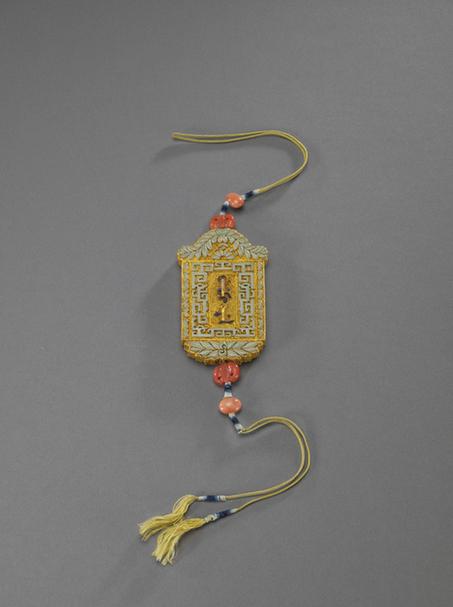 金累丝嵌松石斋戒牌