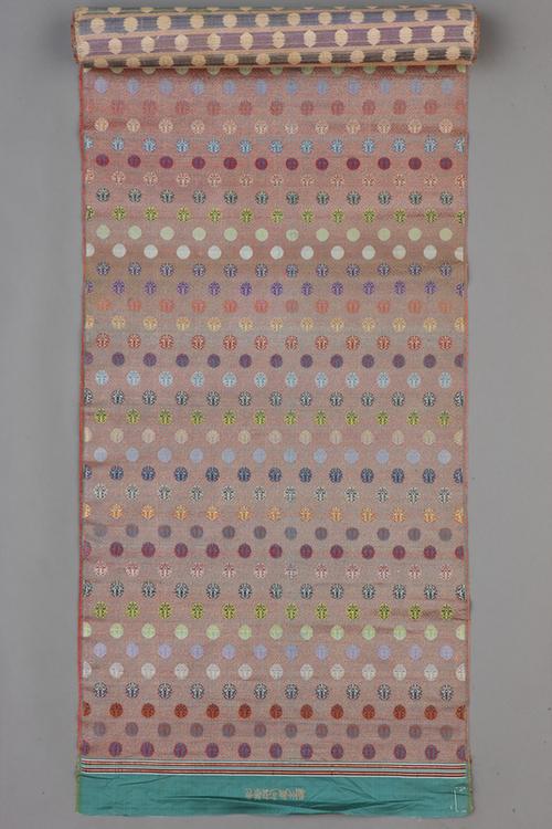 绿色地万寿纹织金锦