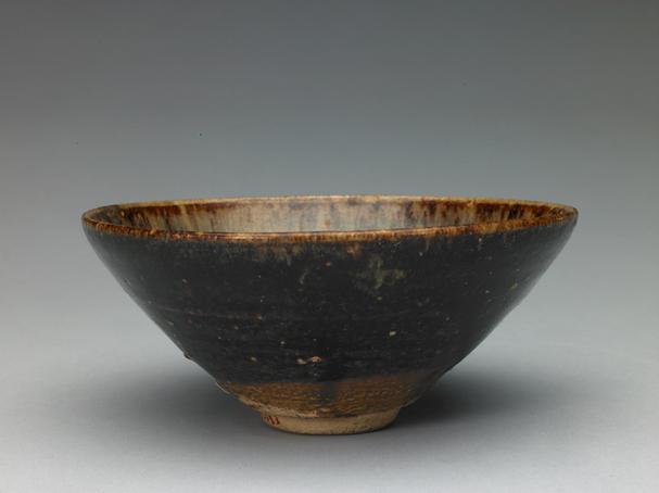吉州窑黑釉兔毫纹碗