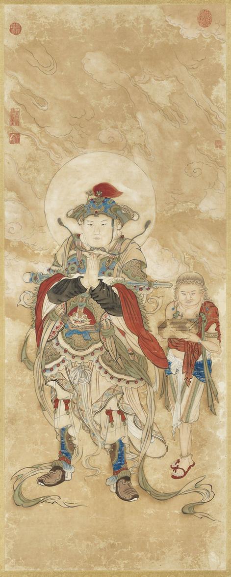 仿天王像（一）轴