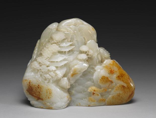 乾隆 玉仙山楼阁山子