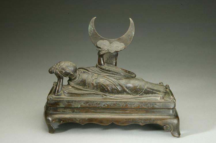 卧女长方形四足座