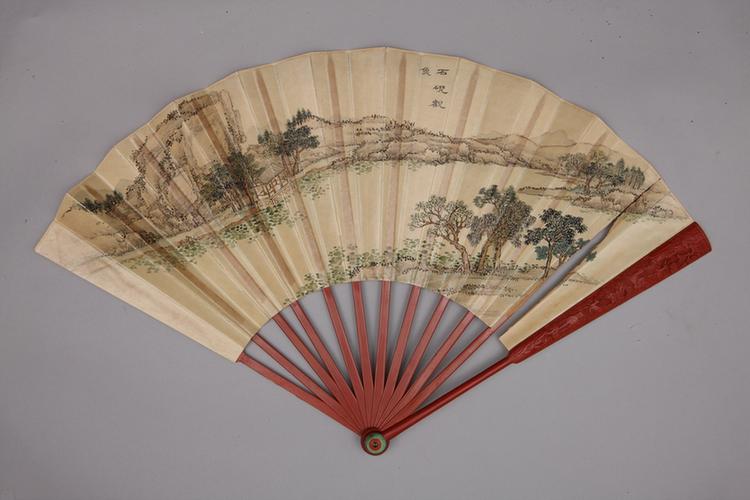 避暑山庄三十六景图书诗成扇