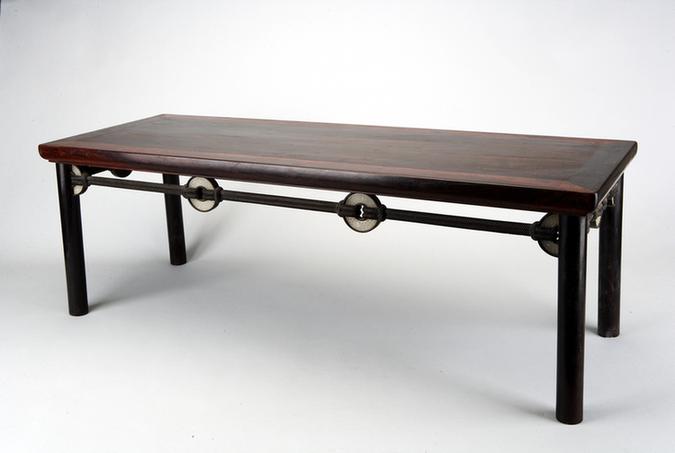 紫檀木嵌玉小炕几