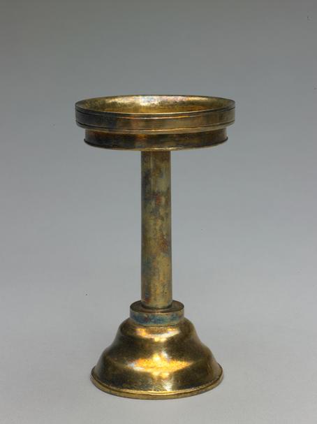 银镀金供器-高足供盘