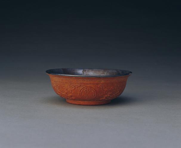 康熙款匏制银里碗