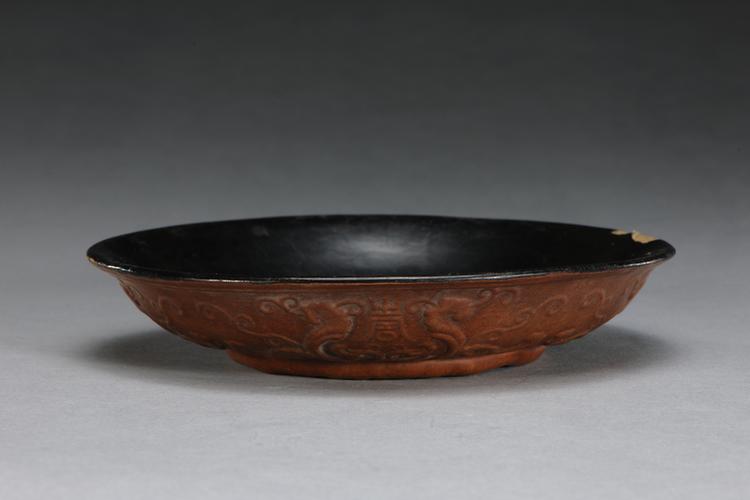 康熙款匏制寿字勾莲纹碟