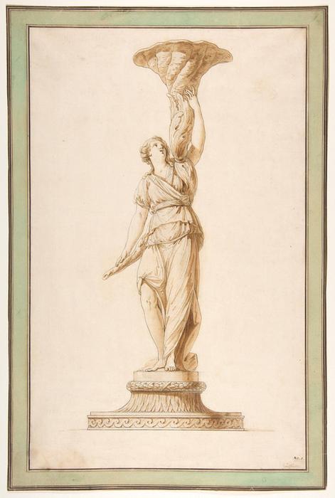 Jean-Jacques-François Le Barbier--Design for a Torchère