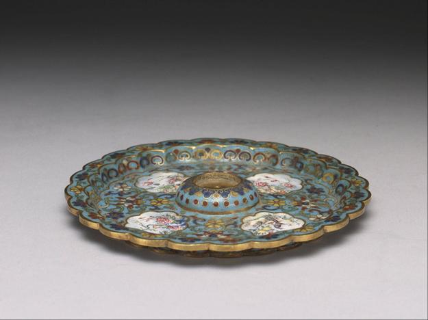 金胎掐丝西洋珐瑯盘