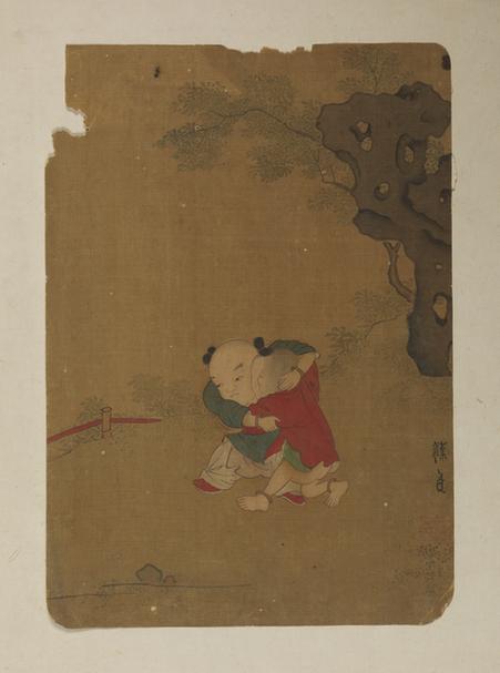 清人仿苏汉臣婴戏单页