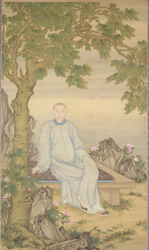 写照蒋廷锡补景允礼像轴