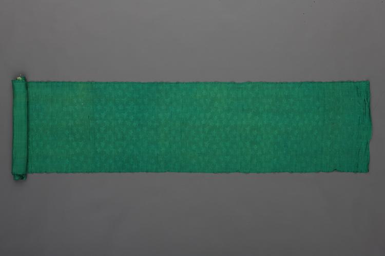 绿色百蝶纹花绸