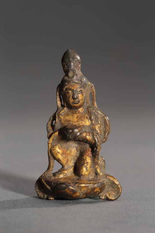 铜鎏金供养菩萨跪像