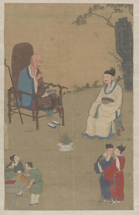 明人萧翼赚兰亭图轴