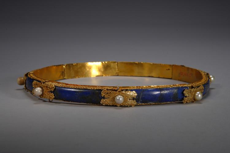 金镶青金石金约