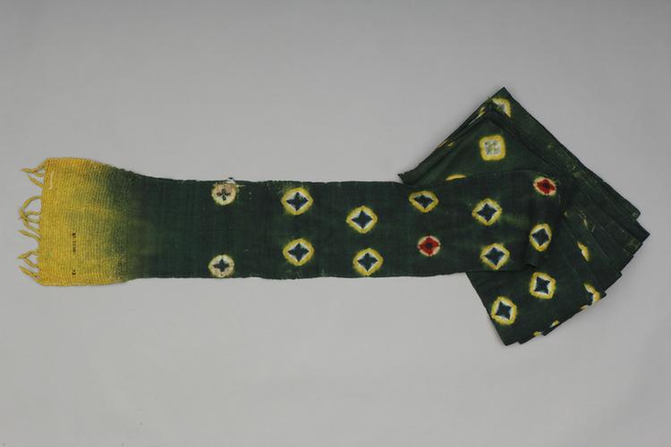 深绿色十字纹氆氇