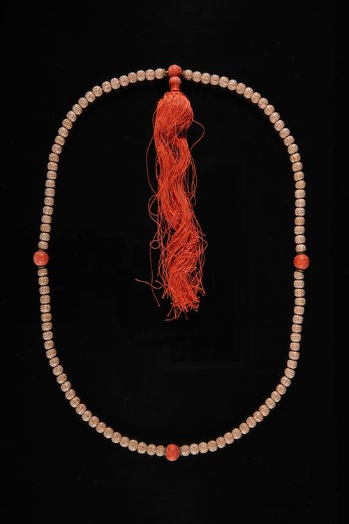 圆寿字纹紫金锭念珠